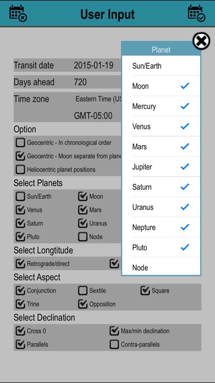 Ephemeris Alarm