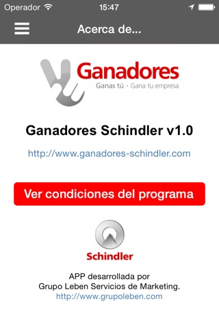 Ganadores Schindler screenshot 2