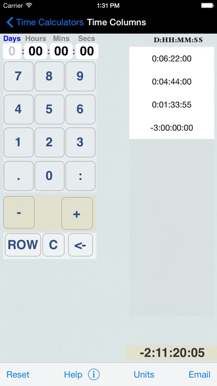 Hours, Minutes & Seconds Calculator with Date Diff