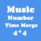 Number Merge 4X4 - Merging Number Tiles And  Playing With Piano Music