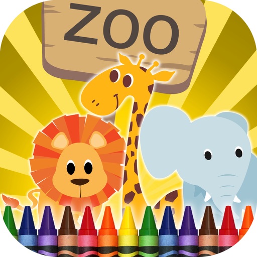 Coloring Book Zoo Animals Icon