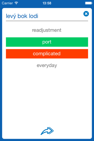 Czech−English dictionary screenshot 4