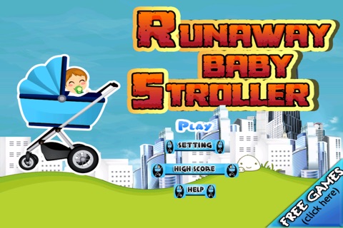 Cool Runaway Baby Stroller Race FREE screenshot 2