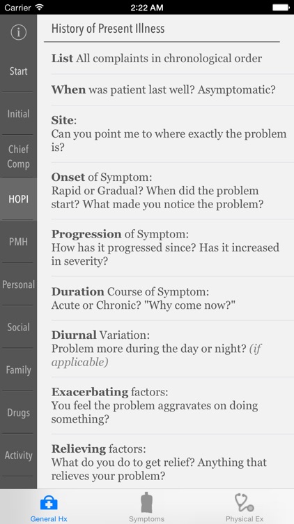 Clinical Skills - History, Symptoms & Physical Examination