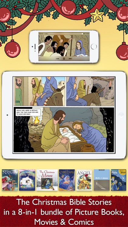 Christmas Bible Stories : 8-in-1 Bundle App with Christian Movies, Comics and Picture Books