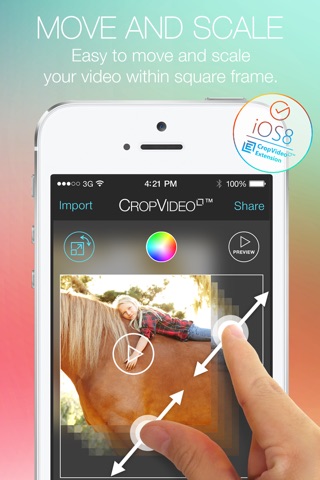 Crop Video Square - Video Editor for Pinch Zoom Adjust Resize and Crop Your Movie Clip Into Square or Rectangle Size for Instagram screenshot 2