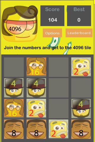 Cartoony 2048 - Play with cartoon number screenshot 2