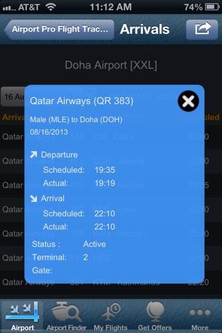 Doha Airport (DOH) Flight Tracker Radar serving Qatar and emirates screenshot 3