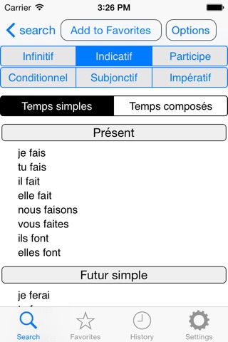 Verbole French Verbs Lite screenshot 2