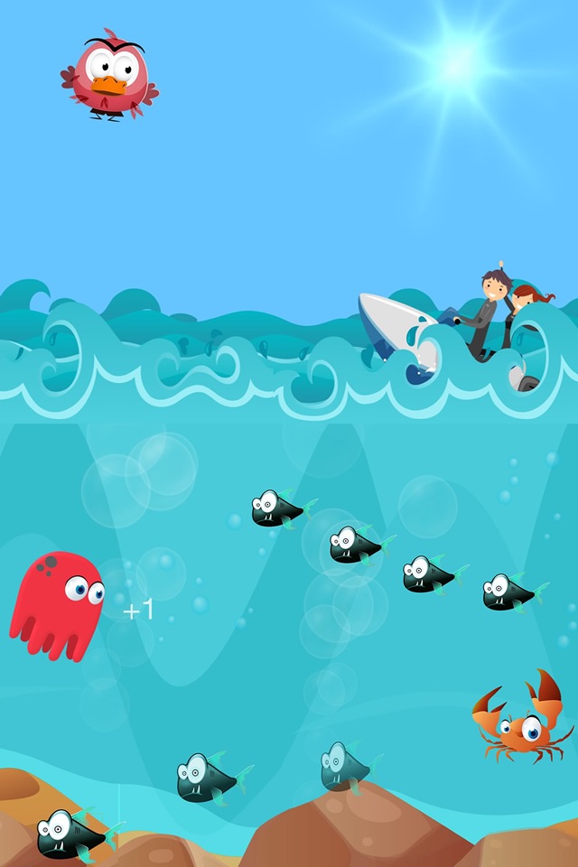 Jelly Fish Jack Childrens Game - Race crabs, fish and jetski in a fun under water adventure screenshot 2