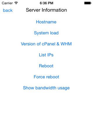 WHM Client for iPhone screenshot 4