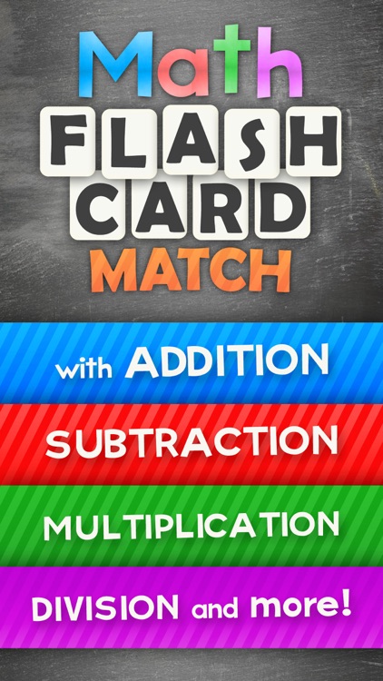 Math Flashcard Match Games for Kids in Elementary School Studying Addition, Subtraction, Multiplication and Division