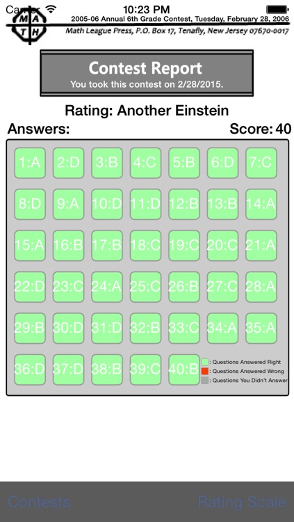 Math League Contests (Questions and Answers) Grade 6, 2001-06 screenshot-3