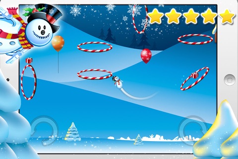 Frozen Snowman Winter Snow Fall - Flying through the Sky Free Game screenshot 4