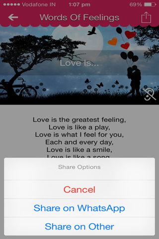 Valentine Words screenshot 4