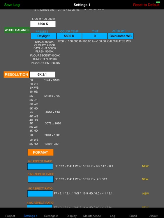 Digital Camera Setup RED DRAGON v 5.2.28