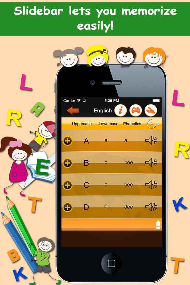 LingoDiction: Alphabet Flashcard Games, Phonics & Pronunciation (Japanese,Chinese,Hindi,Korean,Malay & more) screenshot 3