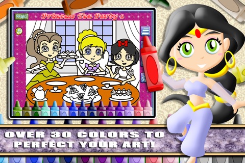 Princess Coloring World: Girls First Fingerpaint Color and Emoji Sticker Book (PRO) screenshot 4