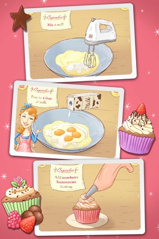 Miss Pastry Chef - Bake Cheese Cake, Cupcakes, Cookies and Mix Strawberry Milkshake screenshot 4