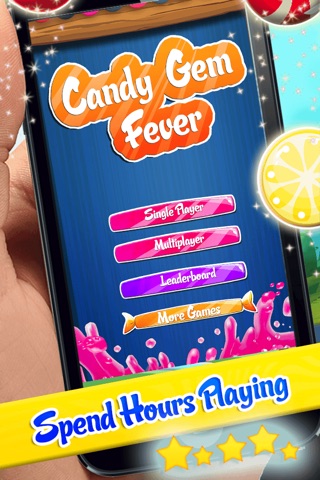 Candy Gem Fever 2015 - Pop Fun Soda Candies Match 3 Puzzle Game screenshot 2