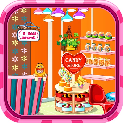 Candy store decoration game - Decor a beautiful candy store with this decoration game.