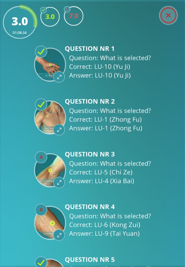 Acupuncture Quiz - Point Locations screenshot 4