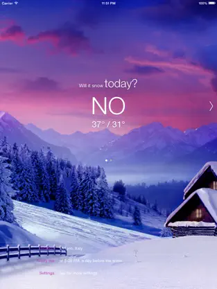 Screenshot 2 ¿Nevará? (Will it Snow?) - Condiciones de nieve y alertas y notificaciones de pronósticos iphone