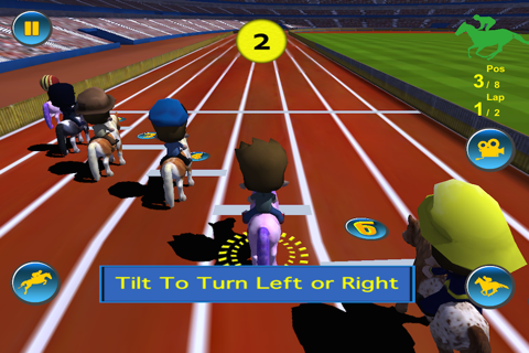 Horse Racing 3D Free (Kids Edition) screenshot 2
