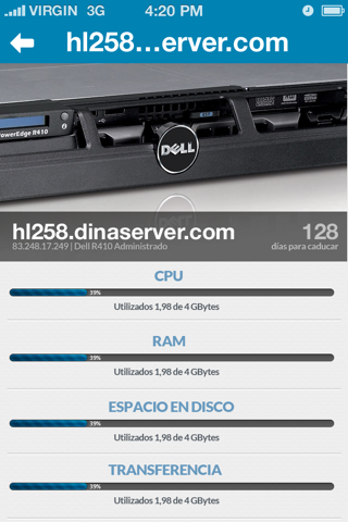 Dinahosting para iPhone screenshot 3