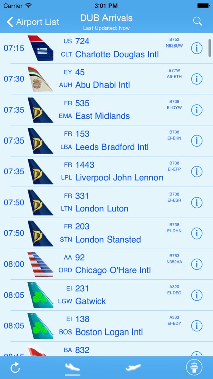 Dublin Airport - iPlane Ireland Flight Information