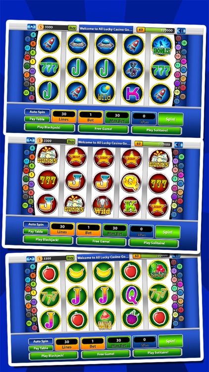 `Lucky Gold Coin Jackpot Casino 777 Slots - Slot Machine with Blackjack, Solitaire, Bonus Prizewheel screenshot-3