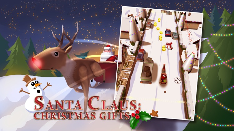 A Santa Claus: Christmas Gifts Free - 3D Sleigh Driving Game with Cartoon Graphics for Everyone screenshot-3