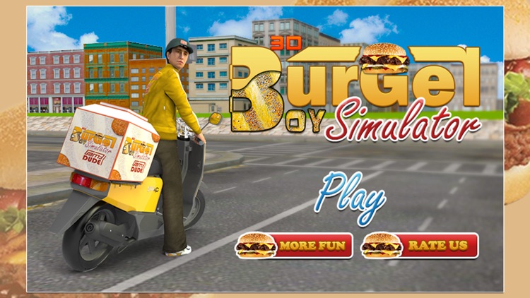 3D Burger Boy Simulator - Crazy motor bike rider and delivery bikers riding simulation adventure game