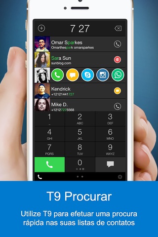 One Touch Dial - T9 speed dial call your favorite contacts and quick photo dialer app launcher for social networks. screenshot 2