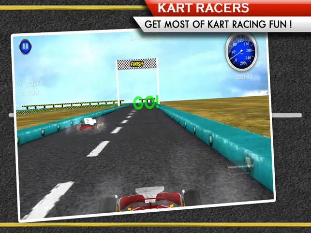 Captura de Pantalla 1 Kart Racers - Motor Death Racing Rally HD iphone