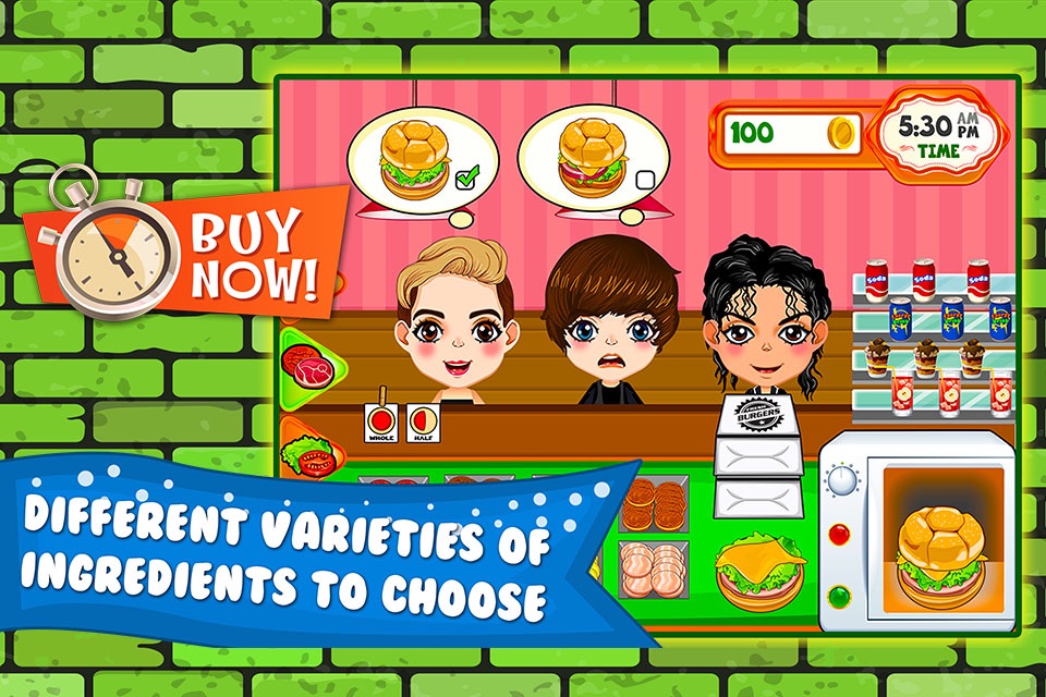 Burger Cooking Restaurant Maker Jam - the mama king food shop in a jolly diner story dash game! screenshot 2