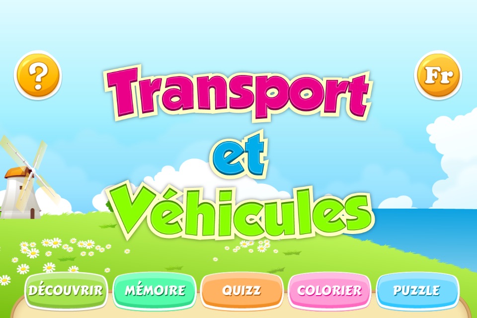 Vehicles and transportation : free coloring, jigsaw puzzles and educative games for kids and toddlers screenshot 2