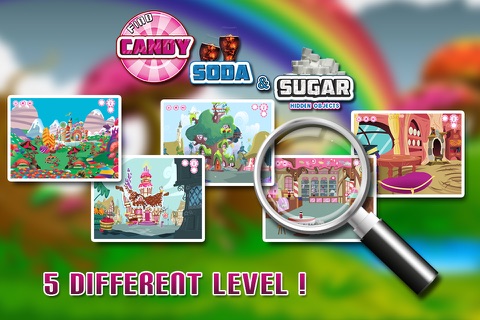 Find Candy , Soda and Sugar - Hidden Object screenshot 2