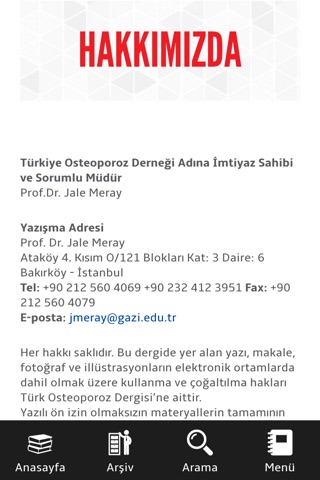 TOD - Turkish Journal of Osteoporosis - Türk Osteoporoz Dergisi screenshot 3