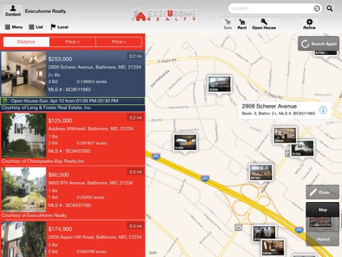 ExecuHome Realty - Mobile Real Estate Search for iPad screenshot 2