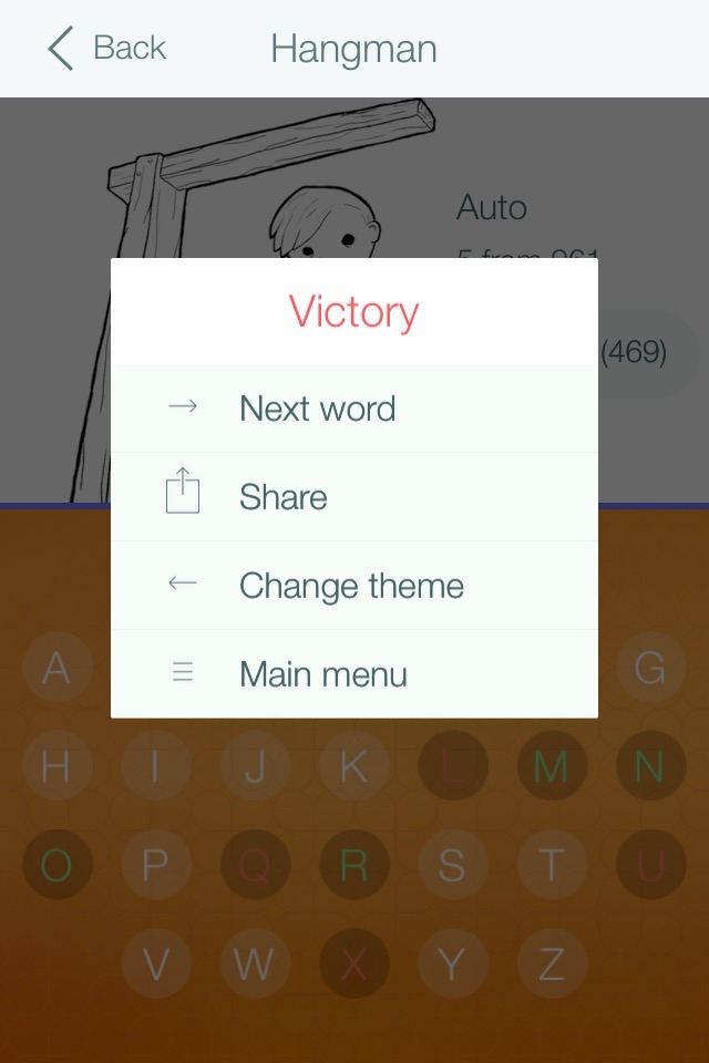 Hangman 2 - word game. Addictive quiz with words guessing screenshot 4
