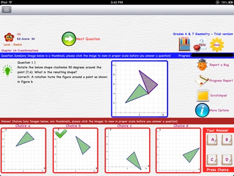 EZ Math for Middle School (Grades 5 to 8) Part 1 - Geometry & Trigonometry screenshot 4