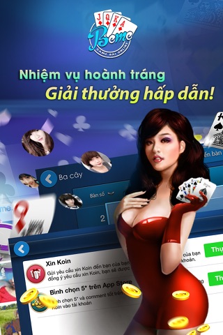 Beme - Game Danh Bai Online - Mien Phi Tang Koin screenshot 3