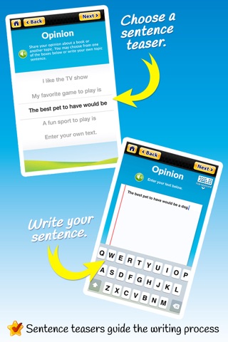 Write to the Core Lite - sentence prompts and paragraph starters for beginning students screenshot 3