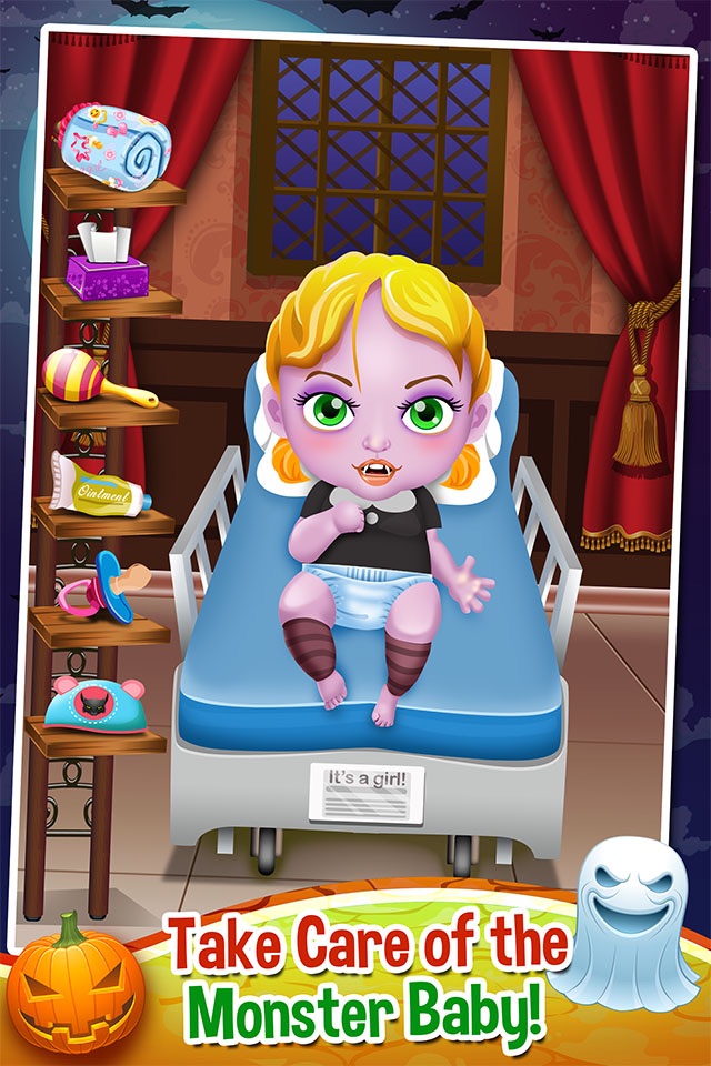 Mommy's Monster Pet Newborn Baby Doctor Salon - my new born spa care games! screenshot 2