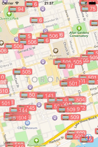 Toronto Transit Tracker screenshot 2