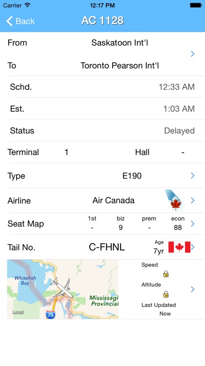 Canada Airport - iPlane Flight Information