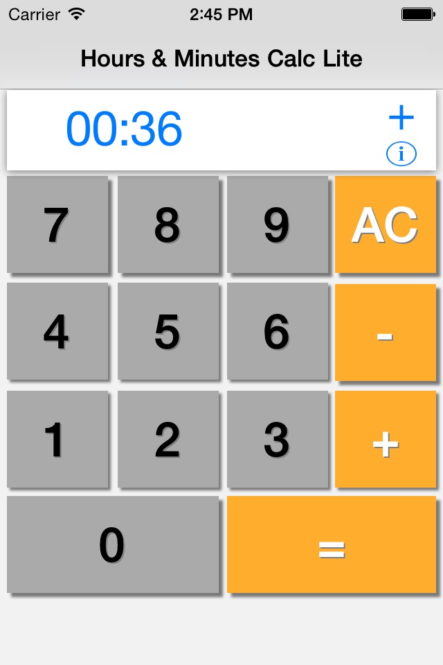Hours Minutes Calculator Lite screenshot 3