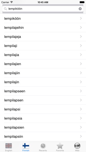 English Finnish best dictionary translator - Englanti Suomi paras sanakirja  kääntäjä on the App Store