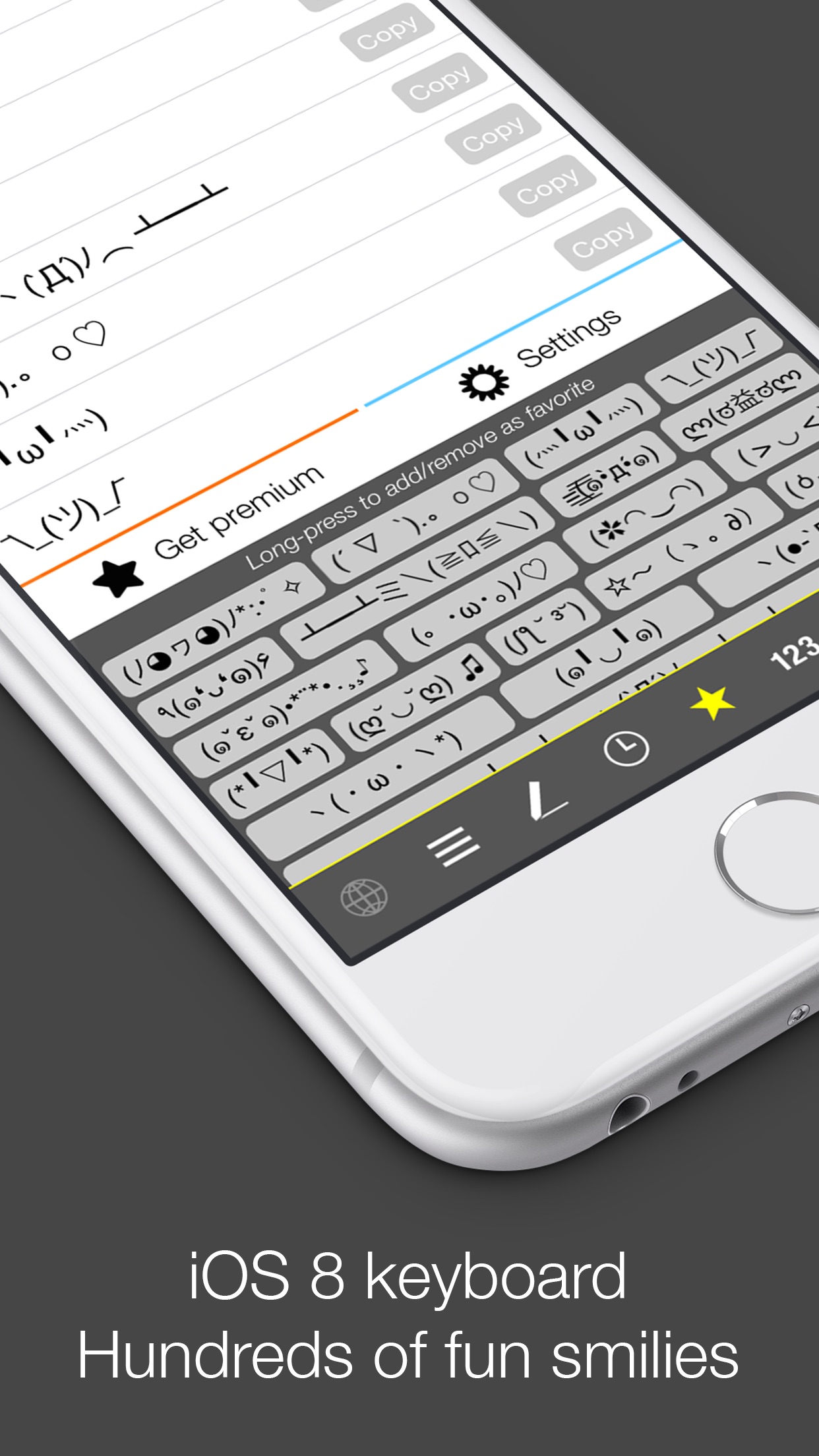 Screenshot do app Kaomoji-Keyboard